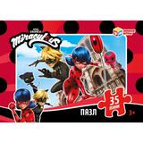 Леди Баг и Супер-кот. Пазлы классические. Пазл 35 деталей.90х65х25мм. Умные игры в уп.32шт 