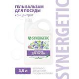 SYNERGETIC Гель-бальзам для мытья посуды Базилик и свежая мята, биоразлагаемый 3,5л
