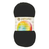 Пряжа ПЕХОРКА Детская объёмная 400м/100г цвет 02-Черный