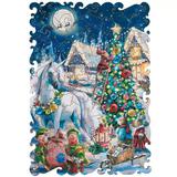 Melograno Пазл ANIMATION. Новогодний единорог, 100 деталей, размер 16х23 см, средний размер детали 2 см