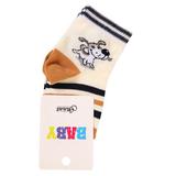 Носки детские для мальчика демисезонные с рисунком "Собачка" размер 10-11 кремовые