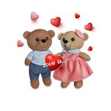 Abtoys Love is... Мишки вязаные мальчик и девочка, 25 см. Романтика