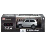 Машина р/у LADA 4x4 23 см, свет, серебристый, кор. Технопарк 
