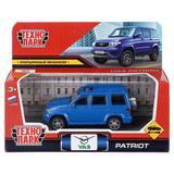 Машина металл UAZ patriot 10,5 см, инерция, синий, кор. Технопарк 