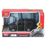 Машина пластик UAZ ПАТРИОТ 13,5 см, инерц,двери,черный,кор. Технопарк 