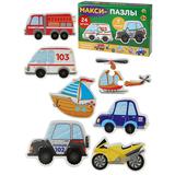 Пазлы MAXI Городской транспорт (7 пазлов, 24 детали)