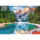 Пазлы 500 Италия. Озеро среди Доломитовых Альп