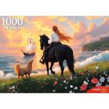 Пазлы 1000 Лошадь на закате
