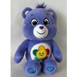 Игрушка мягкая мишка care bears синий с цветочком 20 см, озвуч. Добрые игрушки