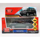 Машина металл TOYOTA PRADO, 12 см, откр дв, багаж, инерц, чёрный, кор. Технопарк