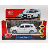 Машина металл AUDI Q7 длина 12 см, двер, багаж, инер, белый, кор. Технопарк