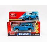 Машина металл SUZUKI VITARA S 2015 12 см, двери, багаж, инерц, СИНИЙ, кор. Технопарк 